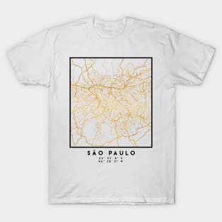 SAO PAULO CITY STREET MAP ART T-Shirt